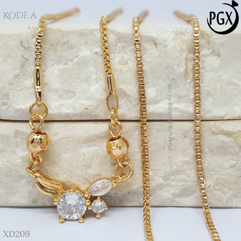 PGX Kalung Wanita Xuping Perhiasan Lapis Emas Aksesoris Fashion Premium - XD209