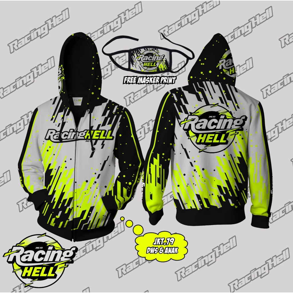 Jacket Anak Racing | Pakaian Jacket Anak Motor motif Racing hell