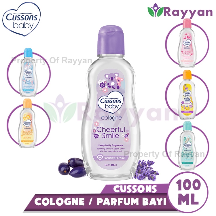 Cussons Baby Cologne 100ml Cheerful Smile/Happy Fresh/Soft Touch/Sparkling Joy/Lovely Kiss/Beautiful Sunshine Minyak Wangi Baby Harum Buah Segar | Parfum Bayi | Cusson Cologne | Aroma Terapi Bayi