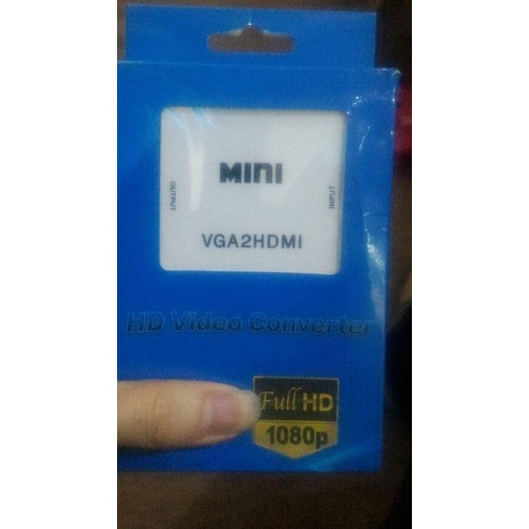 CONVERTER VGA KE HDMI KABEL LAPTOP TO TV FULL HD KONVERTER CABLE