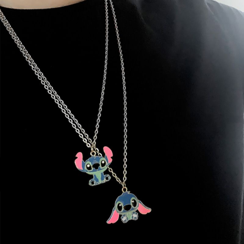 KALUNG LILO STITCH BIRU NECKLACE AKSESORIS FASHION LUCU IMPOR