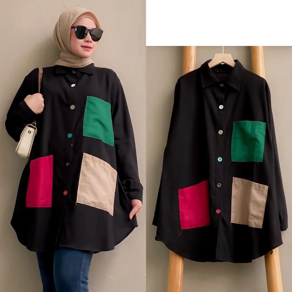 GAMIS STORE - Rinda Blouse Atasan Top Baju Muslim Wanita OOTD Casual Daily Korean Style Premium