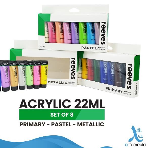 

Cat Akrilik Reeves Artists 8x22ml Acrylic Color Paint Set - PRIMARY
