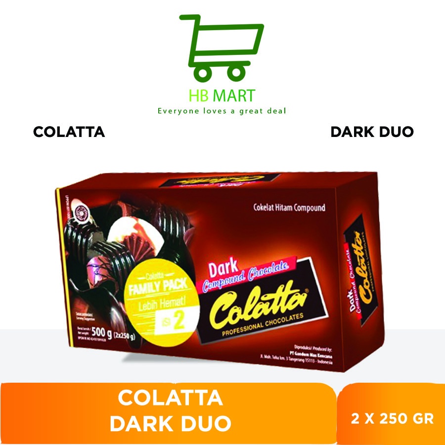 

Colatta Compound Chocolate Dark Duo (Family Pack) Coklat Batang-2x250g