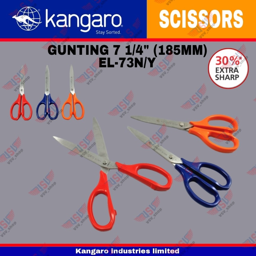 Gunting kertas / Gunting kain / Gunting Stainless Steel 185mm Scissors