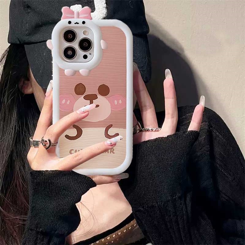 Casing Samsung A14 M14 A04 A04S A13 A03S A23 A22 A21S A12 A02S A11 A51 A30 A50 A52 A20S A10S M12 A32 4G Motif Brown Bear