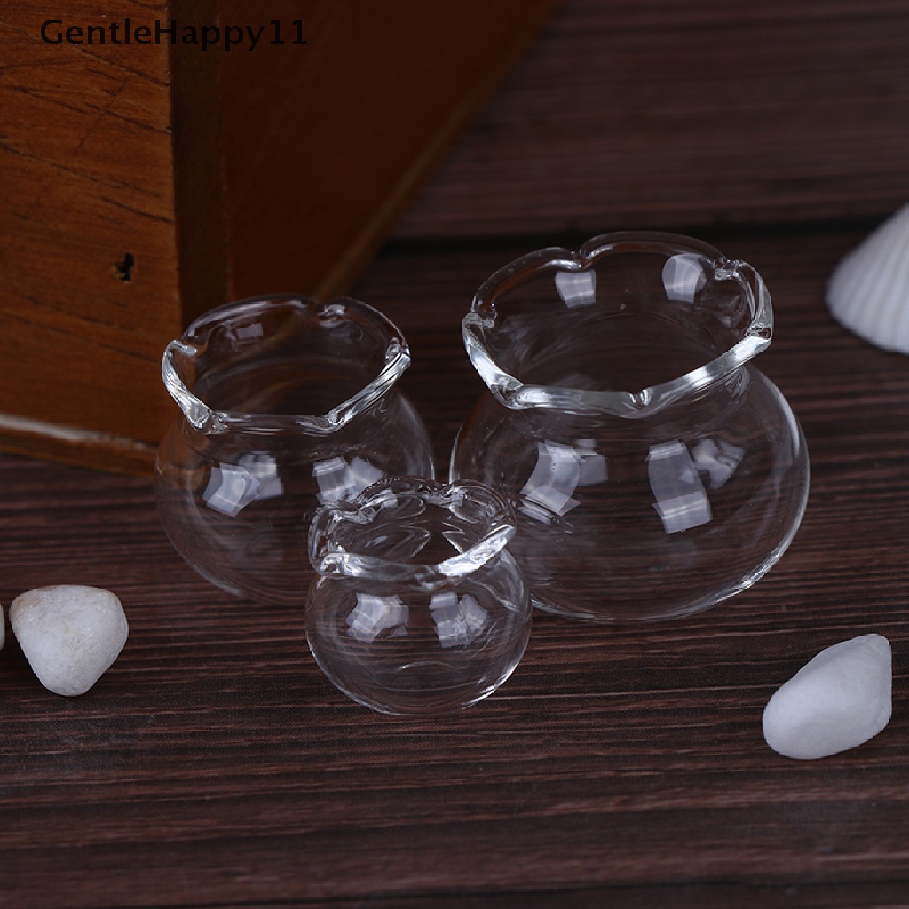 Gentlehappy Mainan Miniatur Ikan Kaca Transparan Skala 1: 12 Untuk Dekorasi Rumah Boneka