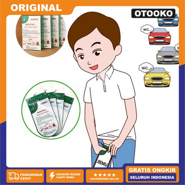 jiemu Mini WC Toilet Kantung pipis pispot Travel urinal bag Portable