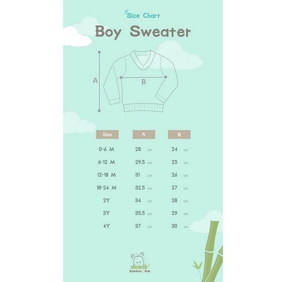 Bamboo and Bub Webster Sweater - Baby Knitted Baju Atasan Anak Bayi Balita Rajut Lucu Dingin Sweater