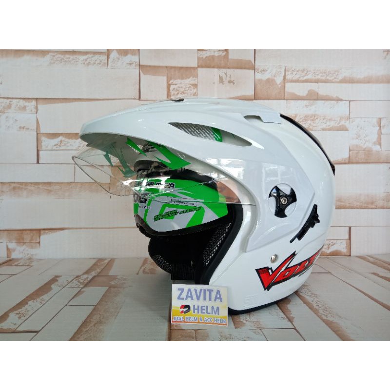 Helm VOG Volt White Original Double Visor