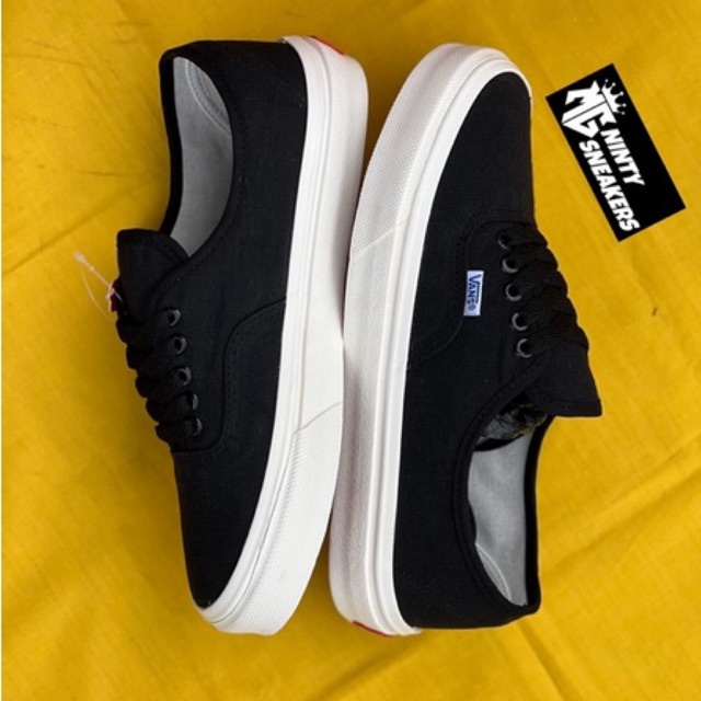 Sepatu vans authentic mono sepatu sneakers sepatu hitam sepatu sekolah