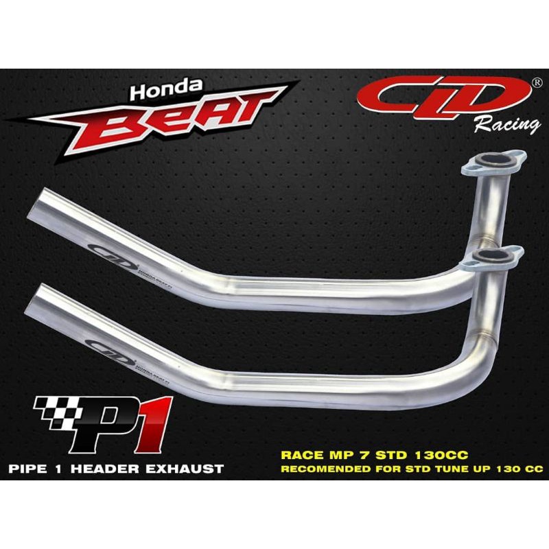 PIPA P1 / LEHER KNALPOT CLD RACING BEAT KARBU / GENIO / BEAT LED DAN MIOJ  BAHAN TEBAL DIJAMIN ORI t