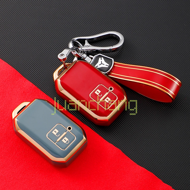 Casing Kunci Remote Mobil 2 Tombol Bahan TPU Untuk Suzuki Ertiga Swift 2017 Wagon R Monopoly Type 3C