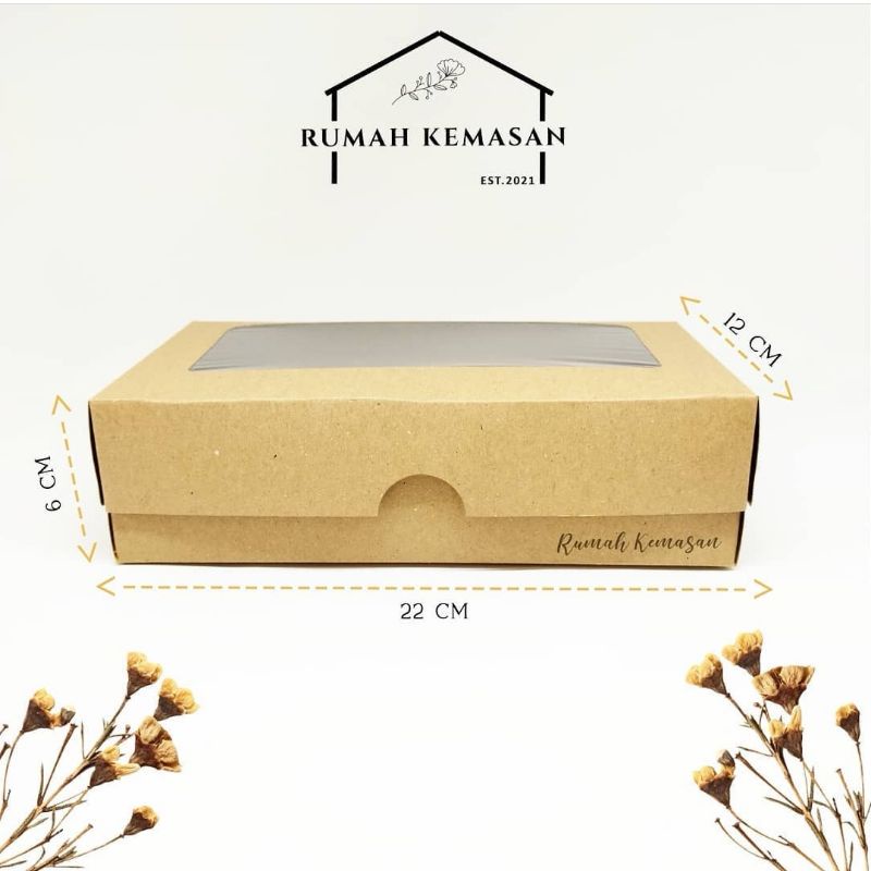 

Box kraft window 22x12x6