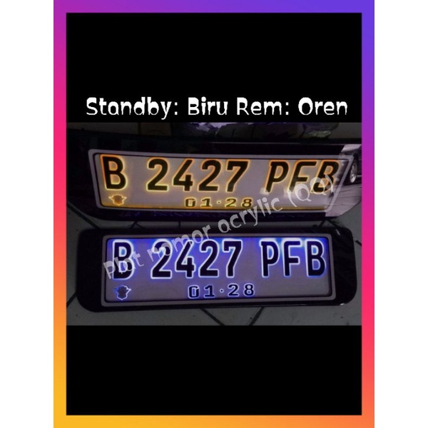 mika/Cover plat nomor acrylic costume