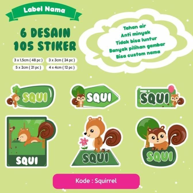 

[Siap Kirim] Stiker Baju Nama Anak Custom Request Tempelan Label Buku 091