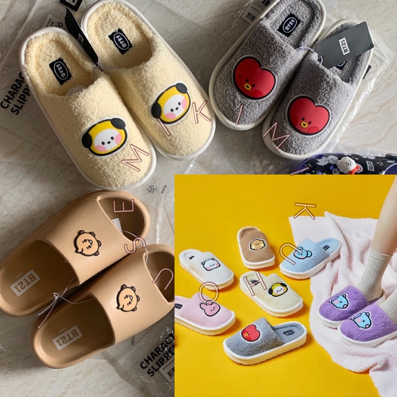 Jual New Autumn Collection Bt21 Minini Mellow Slipper Fluffy Empuk Bts