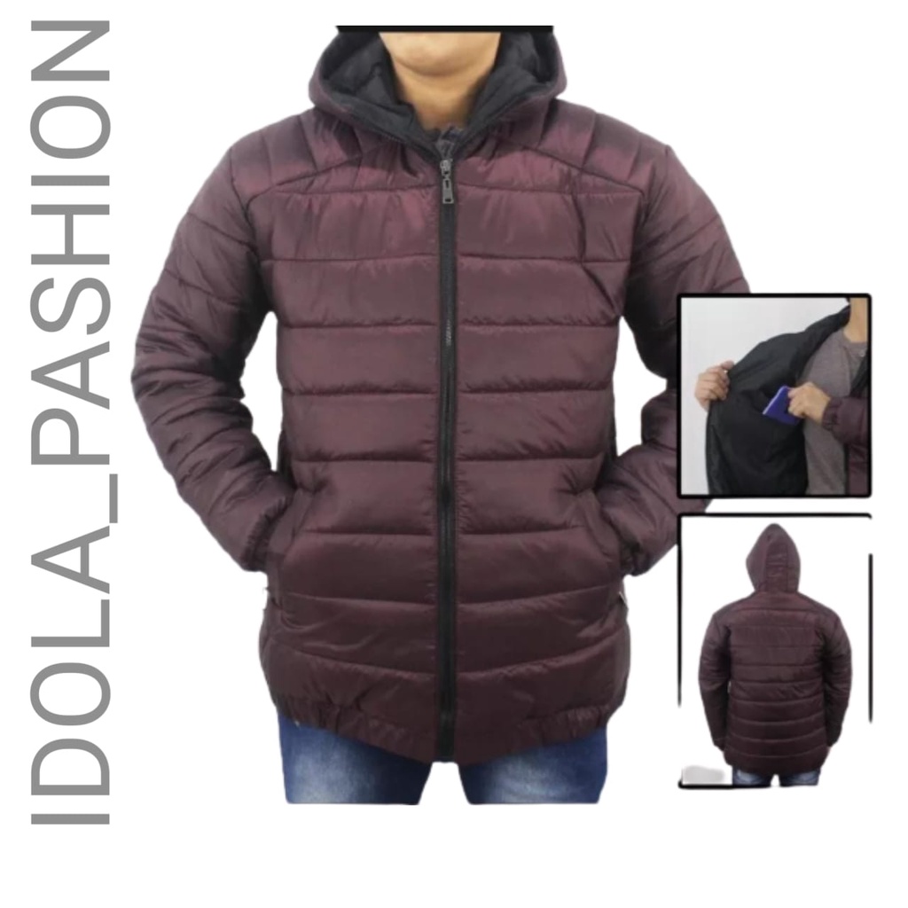 COD-Jaket Puffer Parasut Kembung Hijau Army - Jaket Puffer Parasut Hijau Army Unisex Motip Polos - Jaket Puffer Parasut Hijau Army Premium Untuk Pria Dan Wanita Bahan Teball