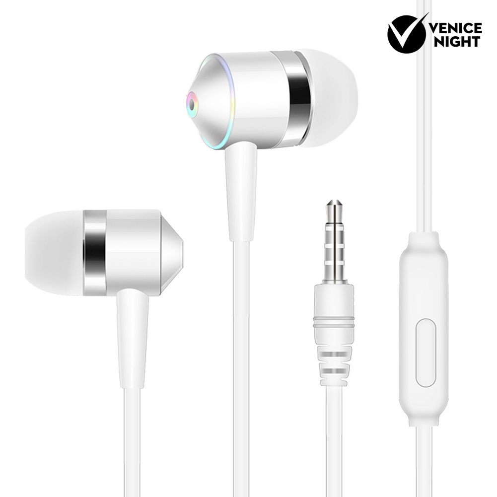 (VNEP) (Berkabel) Universal 3.5mm Plug In-Ear Musik Bass Earphone Olahraga Headset dengan Mic