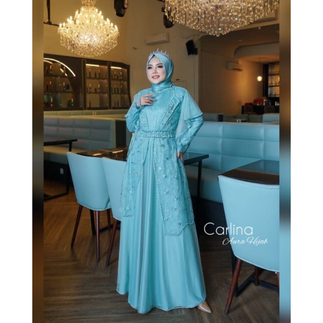 DF_FASHION /GAMIS CARLINA GOWN ORIGINAL / GAMIS AURA HIJAB /GAMIS PESTA MEWAH /GAMIS TULE MEWAH /GAM