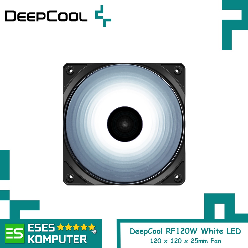 Fan DeepCool RF 120 W RF120W White LED | 120mm 12cm Fan | Fan Case | Fan Casing