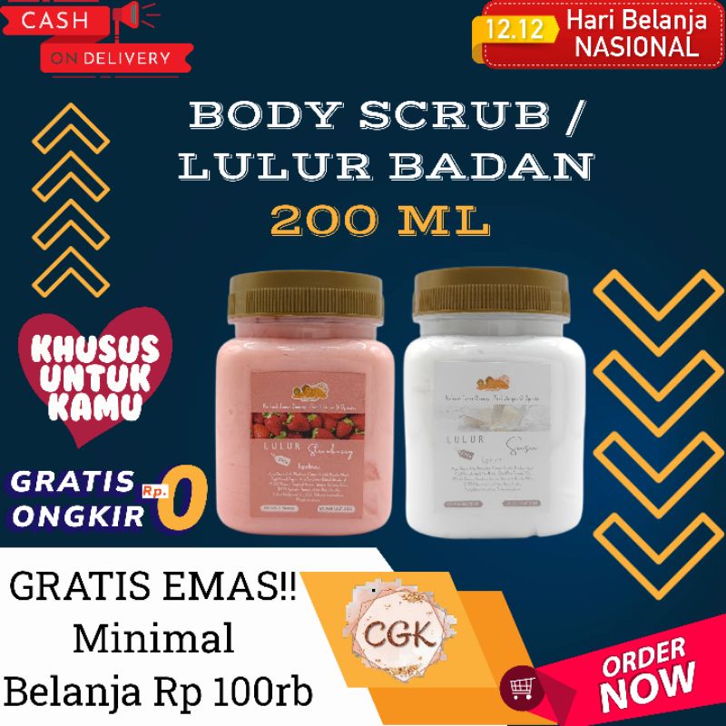 BODY SCRUB ACL 200 ML (BPOM) / LULUR BADAN ALA SALON TERMURAH