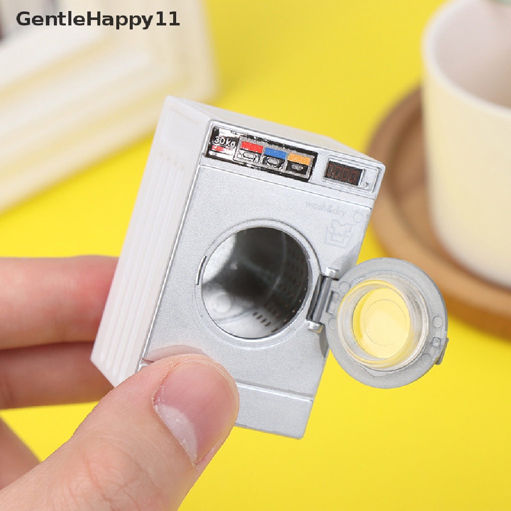 Gentlehappy Mainan Miniatur Mesin Cuci Skala 1: 12 Untuk Dekorasi Rumah Boneka