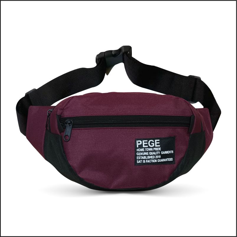 Pege 8812 - Tas Waistbag Oval Selempang - Wesbag Slingbag Bahu Pria Wanita Unisex