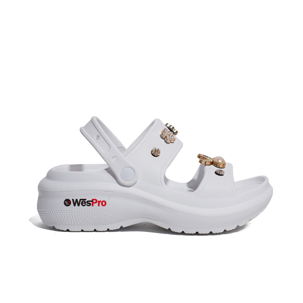 Wespro Shinta - Sepatu sandal tali wedges wanita | Sendal eva phylon ringan selop cewek tebel 4.5cm model let casual kekinian tahan air 36-40