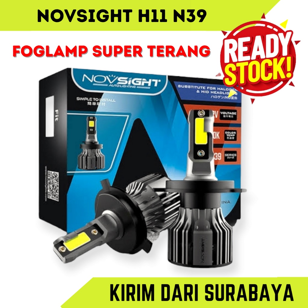 Lampu LED Foglamp H11 Novsight N39 72watt 10000lumens - SUPER TERANG