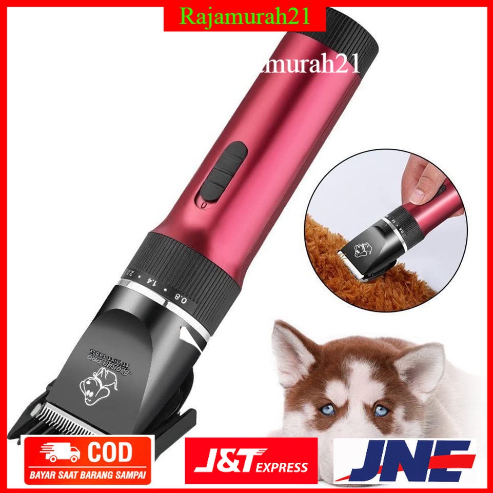 BaoRun Pro Alat Cukur Elektrik Bulu Hewan Pet Dog Clipper - P6 - Red - 3JHX03RE