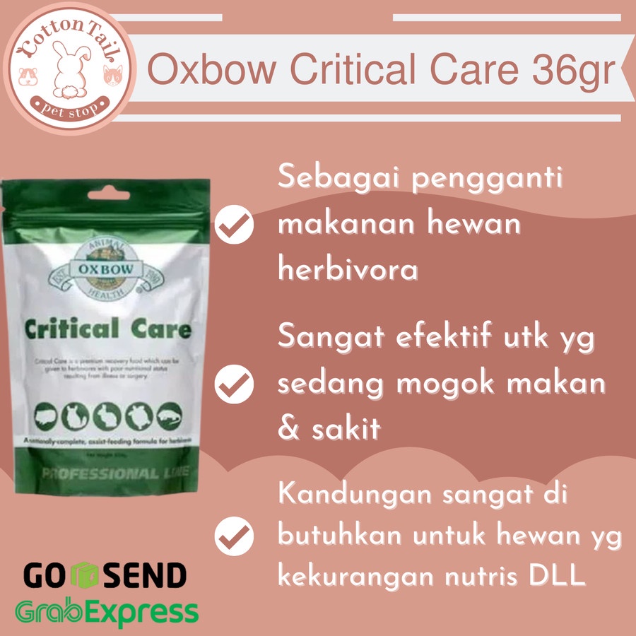 OXBOW Critical Care 36gr Forcefeed Pengganti Makanan