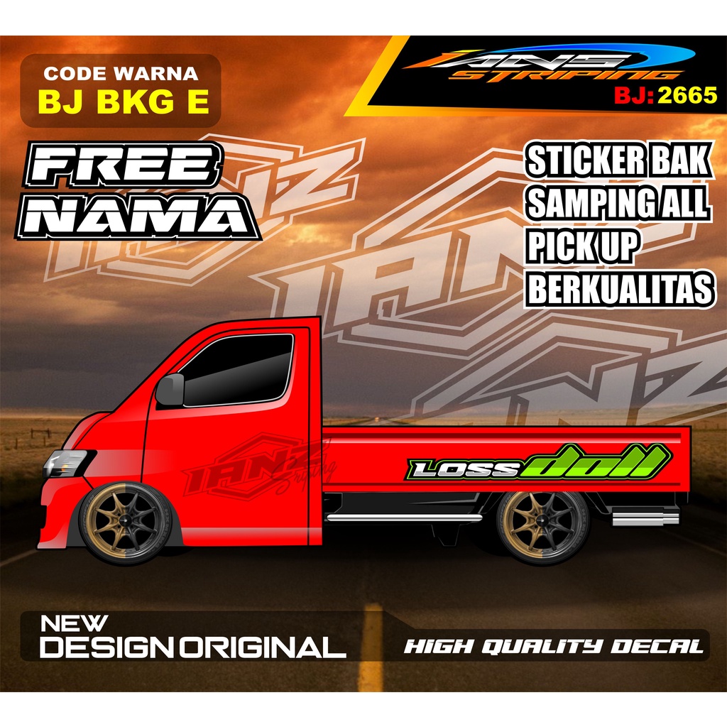 STICKER TULISAN BAK SAMPING  GRANMAX PICK UP / STICKER BAK SAMPING GRANMAX / DECAL STICKER GRANMAX PICK UP