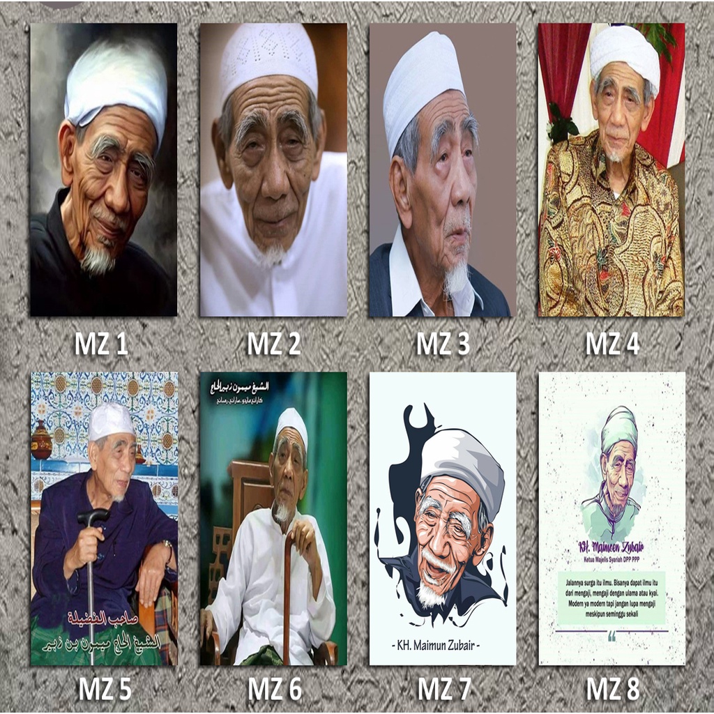 POSTER KH MAIMOEN ZUBAIR - PAJANGAN DINDING - WALL DECOR - HIASAN DINDING - ULAMA