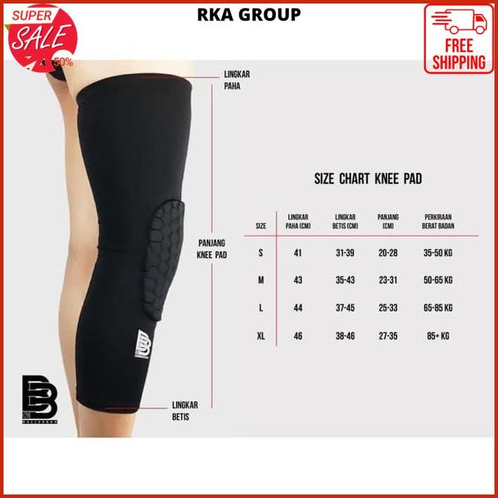 Kneepad Basket Legsleeve Padded Dekker Aksesoris Olahraga Ballerbro Bb Kualitas Premium