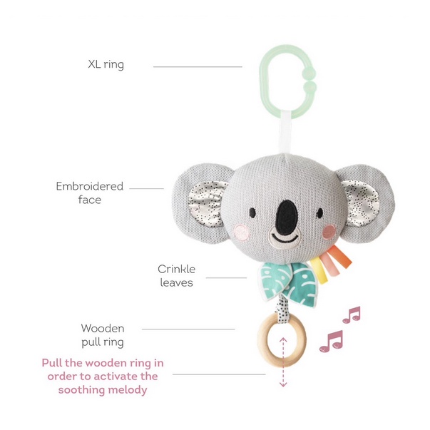 Taf Toys MUSICAL Kimmy Koala / Harry The Lion - Taftoys Mainan Gantung Bayi Musik Melody Soother Sensory Motorik