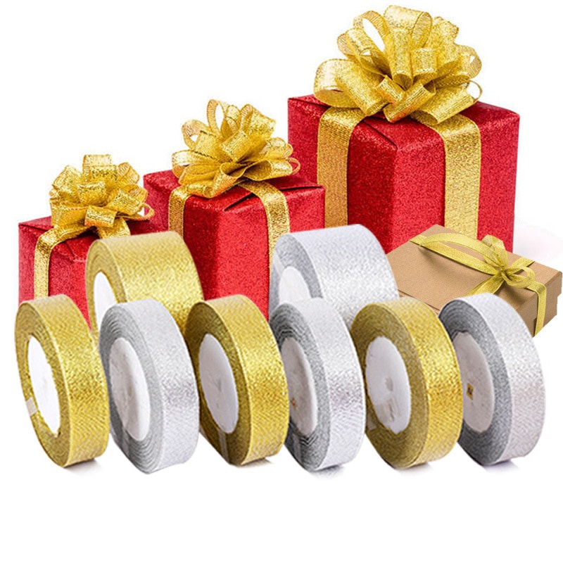 Pita Glitter Gold / Silver 3/8 Inch (1cm) per Roll