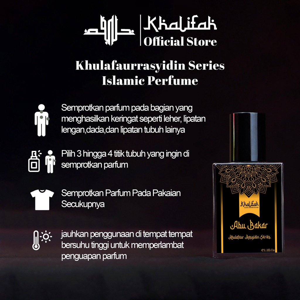 “ Parfum Khalifah ABU BAKAR | Minyak Wangi Islami Terbaik Khalifah Khulafaurrasyidin Series “