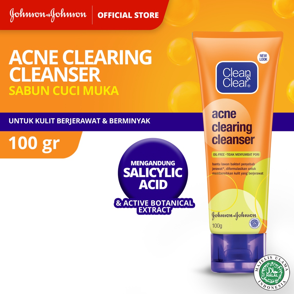 Clean &amp; Clear Acne Clearing Cleanser 100gr | Sabun Wajah