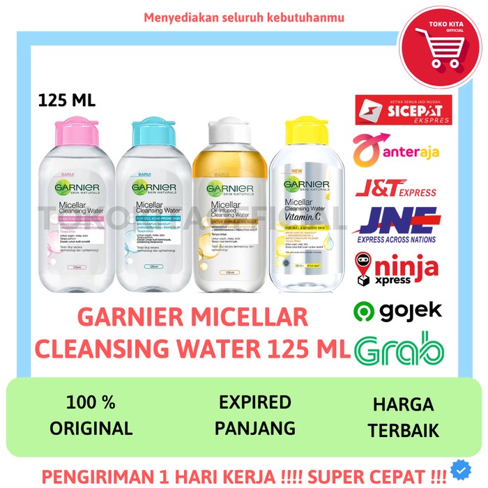 GARNIER MICELLAR CLEANSING WATER 125 ML REMOVER PENGHILANG MAKE UP