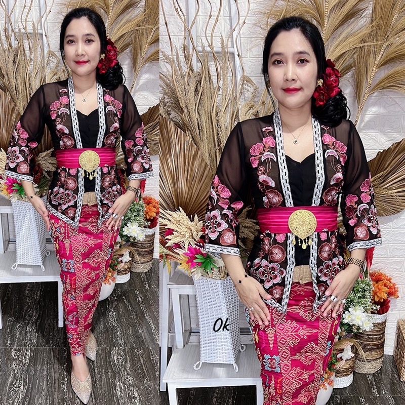 kebaya jadi bordir motif versace