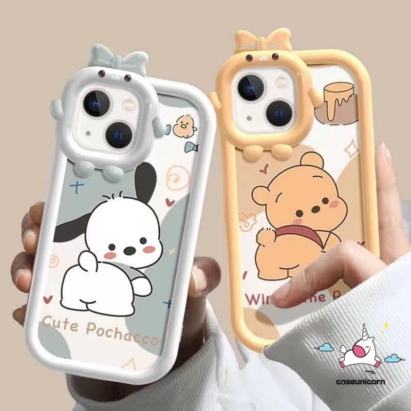 Casing Lensa 3D Bow Little Monster Lucu Pochacco Winnie the Pooh Couple Soft Cover Realme C15 C21Y C33 C31 C25Y C11 C30 C25 C25s C35 C21 C2 C1 C3 C17 5 7 8 9 8i 9pro+8pro 6i 9i =&lt;Unk&gt;&lt;Unk&gt; 5 7i