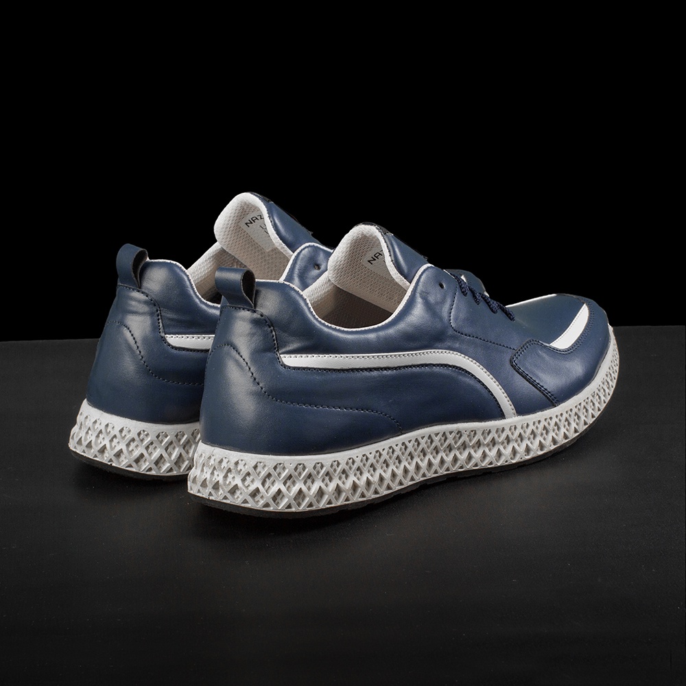 AXTON NAVY |ManNeedMe x FLAZHBACK| Sepatu Sneakers Pria Casual / Sepatu Running ORIGINAL