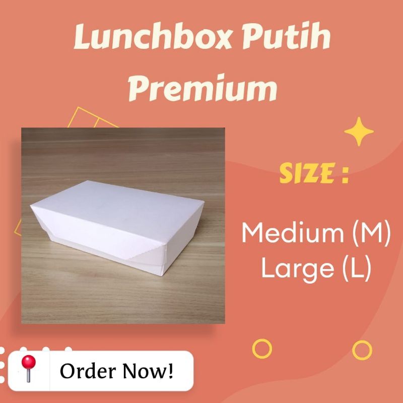Rice Box Paper Lunchbox Set Kotak Makan Kertas Paper Box Tempat Makan Kertas Sekali Pakai Lunchbox P