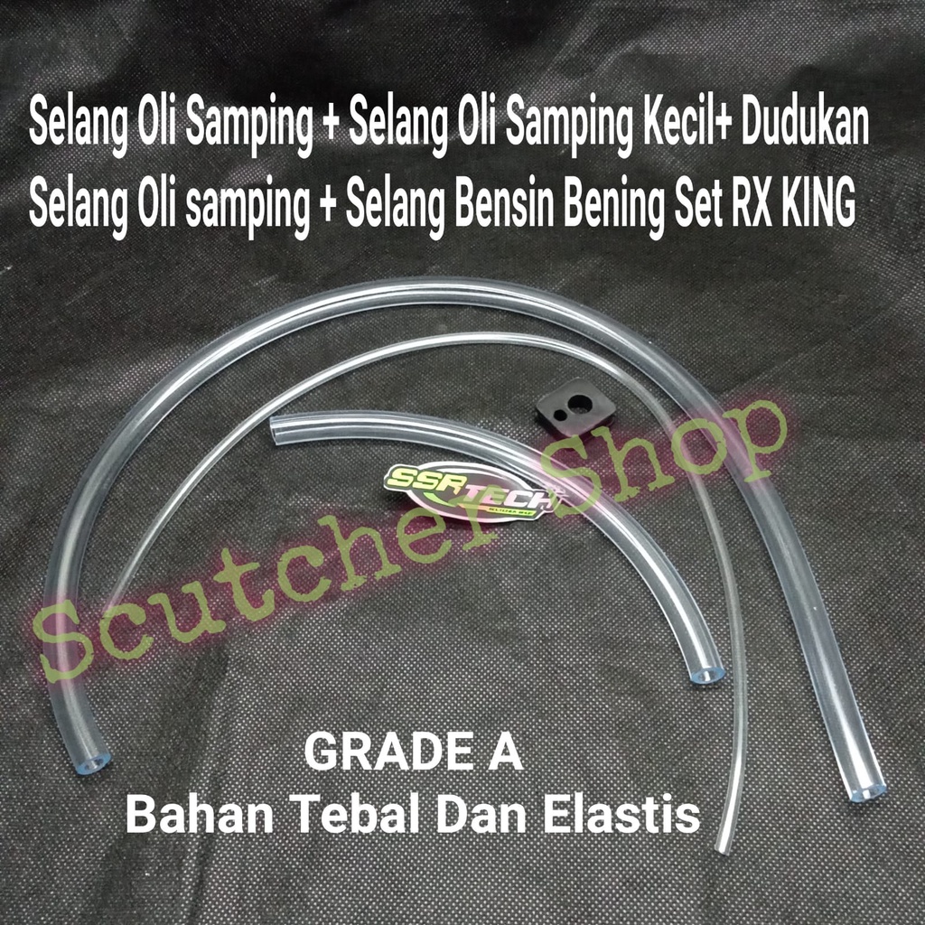 Selang Oli samping Selang Bensin Bening Set Grade A