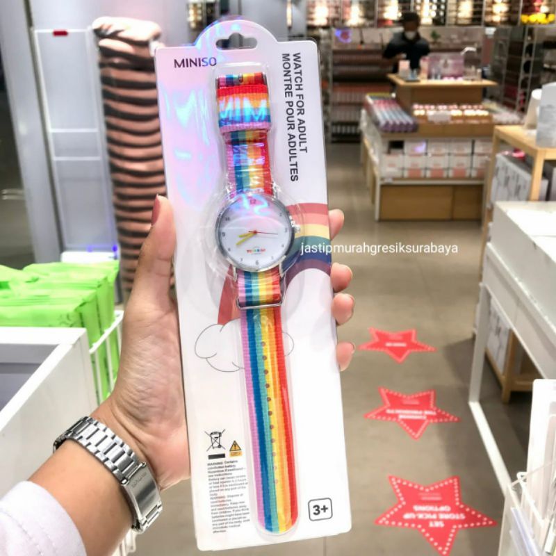 NYLON STRAP WATCH FOR ADULT JAM TANGAN MINISO JAM MINISO