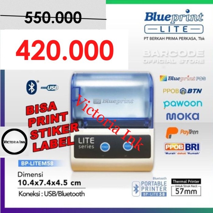 Jual Printer Thermal Portable Bluetooth BLUEPRINT BP LITE 58 Olsera 3