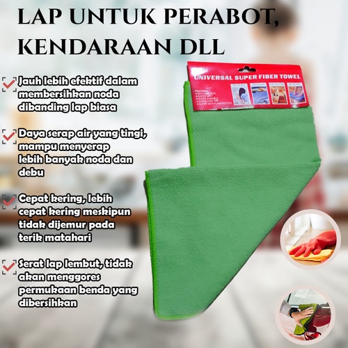 IKILOSHOP LMF3 Kain lap microfiber 30x30 isi 3 lap serbaguna mobil dapur handuk magic quick dry Anti Minyak Towel Tebal