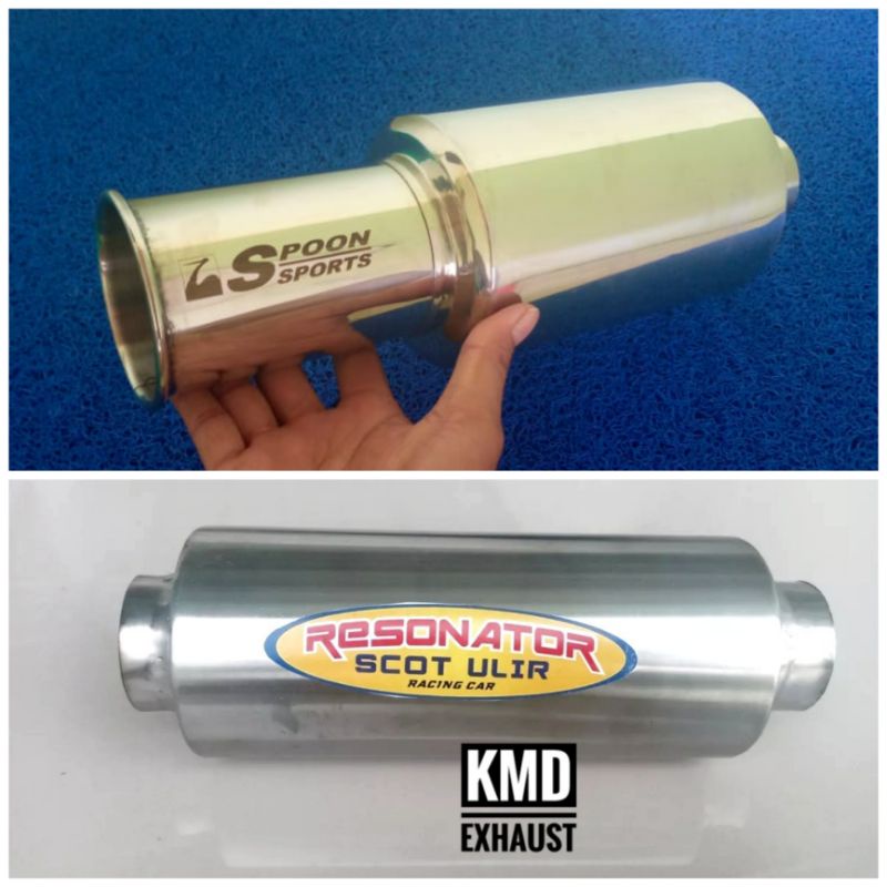 RESONATOR & KNALPOT MOBIL SPOON FULL CHROM JAZZ MYVI AVANZA KANCIL