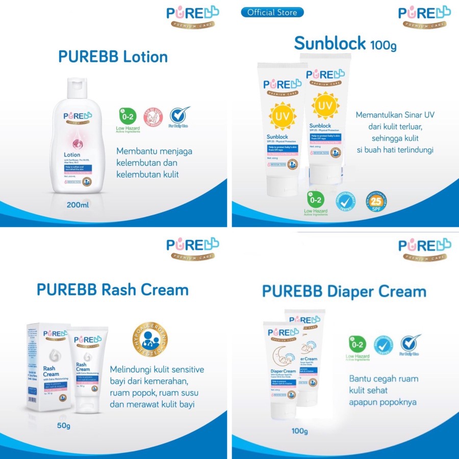 PURE Baby Cream Premium Care Diaper Cream | Rash Cream | Sunblock